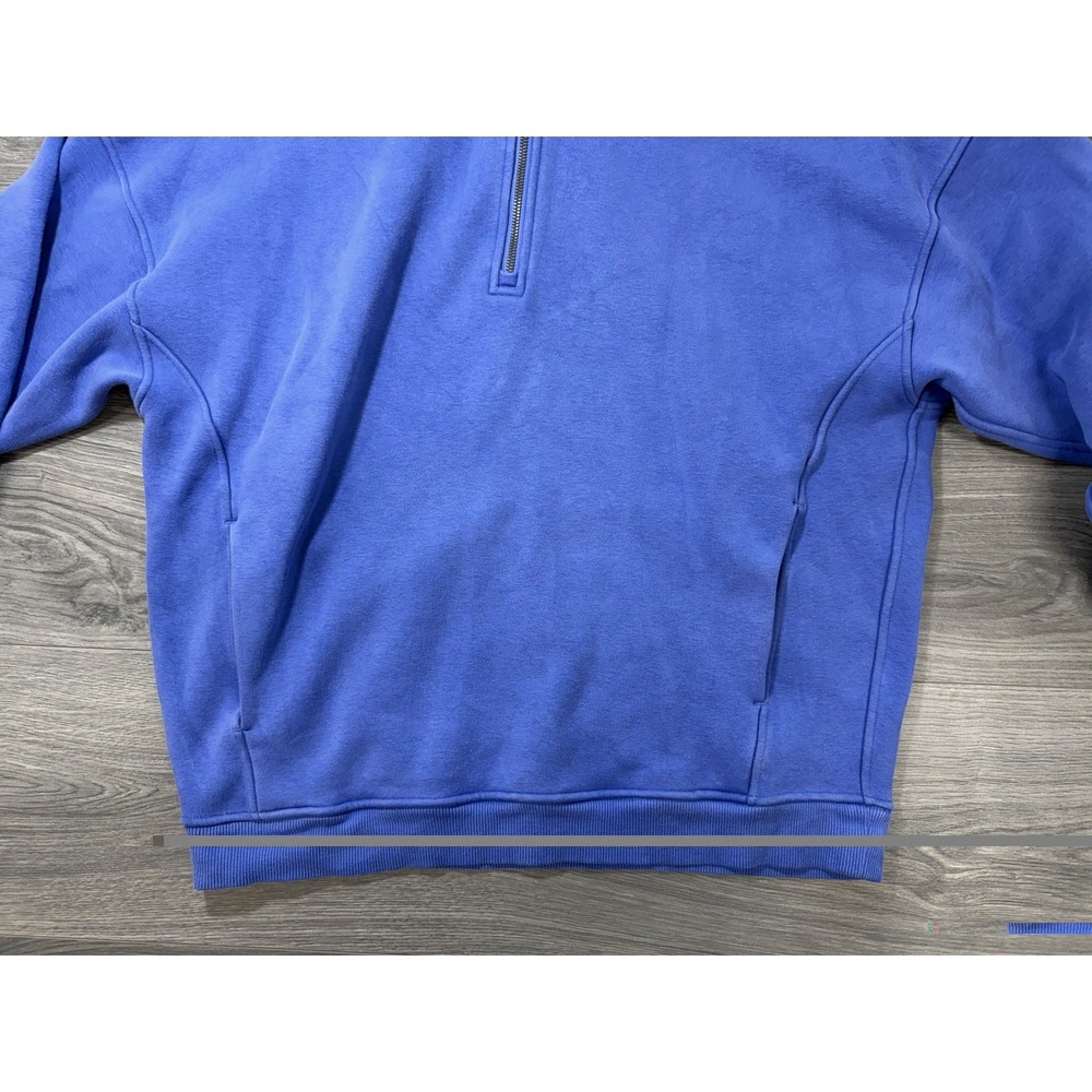 Lululemon Sweatshirt Thick Fleece 1/2 Half Zip Oversized Wild Indigo M/L Womens - Picture 3 of 8